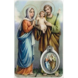 Card with prayer and medal...