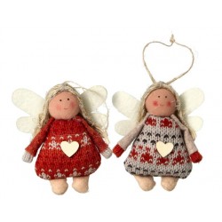 Angel in wool to hang 10cm...