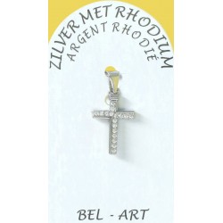 Croix argent avec zircons...