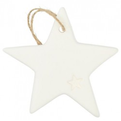 Hanging star in white...