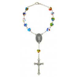 Rosary / Car  Glass "heart"...