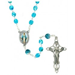 Chapelet semi-cristal Bleu...