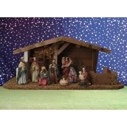 Crèche de Noël : cabane +...