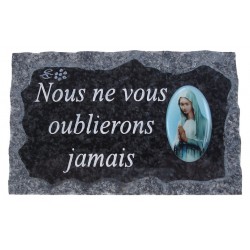 Grafplaat 9X14 cm - Nous ne...