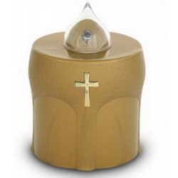 Lampe de cimetière dorée...