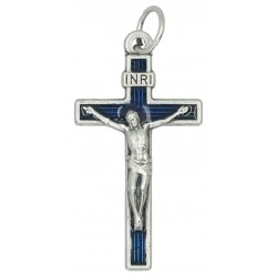 Croix 30 X 18 mm Email bleu
