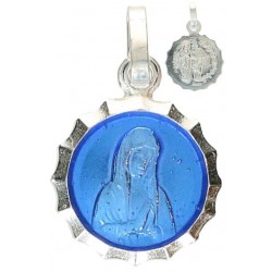 Praying Virgin Medal  Blue...
