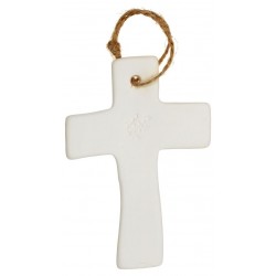 Croix en porcelaine blanche...