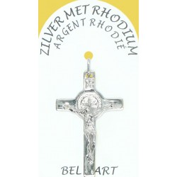 Kruisje Zilver + Rhodium H...