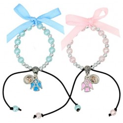 Bracelet sur corde 2 anges...