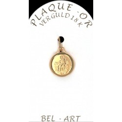 Medaille plaqué-goud -...
