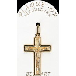 Cross Plated Gold  30 x 21 mm