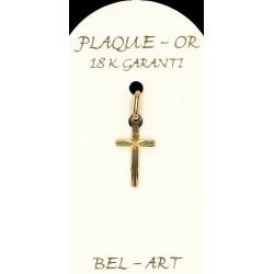 Cross Plated Gold  15 x 8 mm