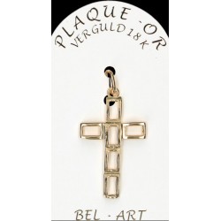 Cross Plated Gold  27 X 17 mm