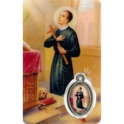 Card with prayer and medal...