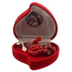 Ecrin coeur + Rose rouge +...
