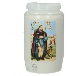 Kaars 3 Dagen / wit / H Rochus