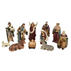 Kerstgroep van 11 figuren -...