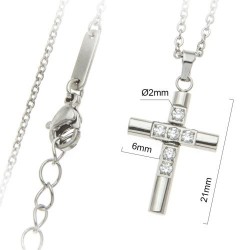 Kruisje 21 mm met zirkoon...