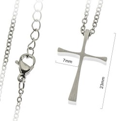 Kruisje 23 mm en ketting...