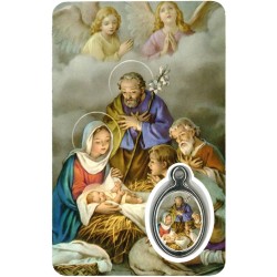 Card with prayer and medal...