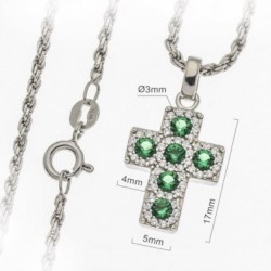 Croix 17 mm argent rhodié...