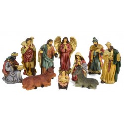Kerstgroep van 10 figuren -...