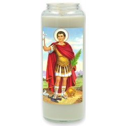 Noveenkaars in glas / wit /...
