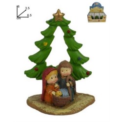 Heilige Familie 8 cm gekleurd