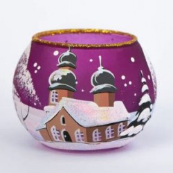 Photophore de Noël violet 7...