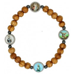 Armband op elastiek - hout...
