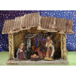Kerstset : stal (12x8x10cm)...