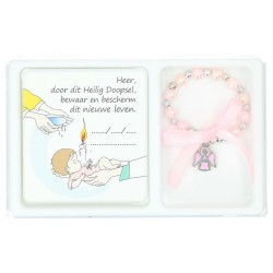 Set bracelet rose sur élast...