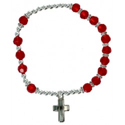 Armband op elastiek Robijn...