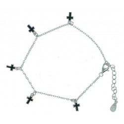 Bracelet en argent rhodié...