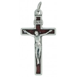 Croix 30 X 18 mm Email rouge