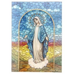 Glazen kader met OLV van de...