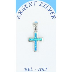Opaal zilveren kruis 15 X...