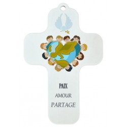 Printed wooden wall cross,...